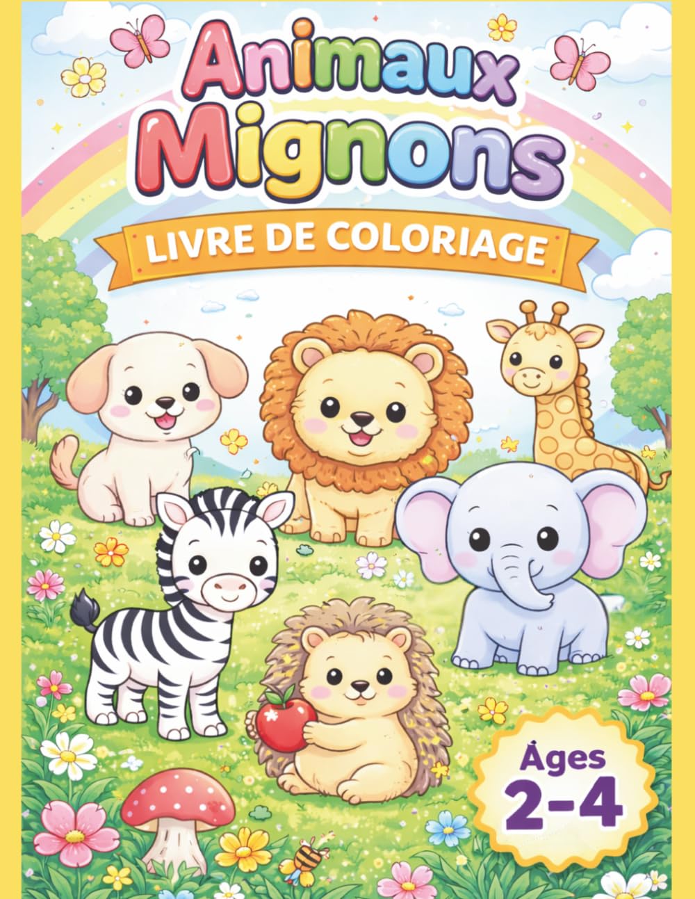 Livre de Coloriage Animaux pour Enfants 2-4 Ans: 25 Dessins Simples et Mignons | Activités Créatives pour Garçons et Filles