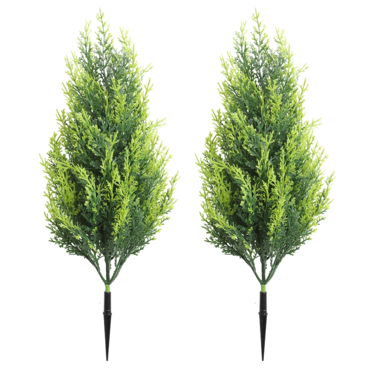 Cyprès topiaires artificiels Lot de 2 50 cm UV Plantes artificielles extérieur intérieur Décoration pot