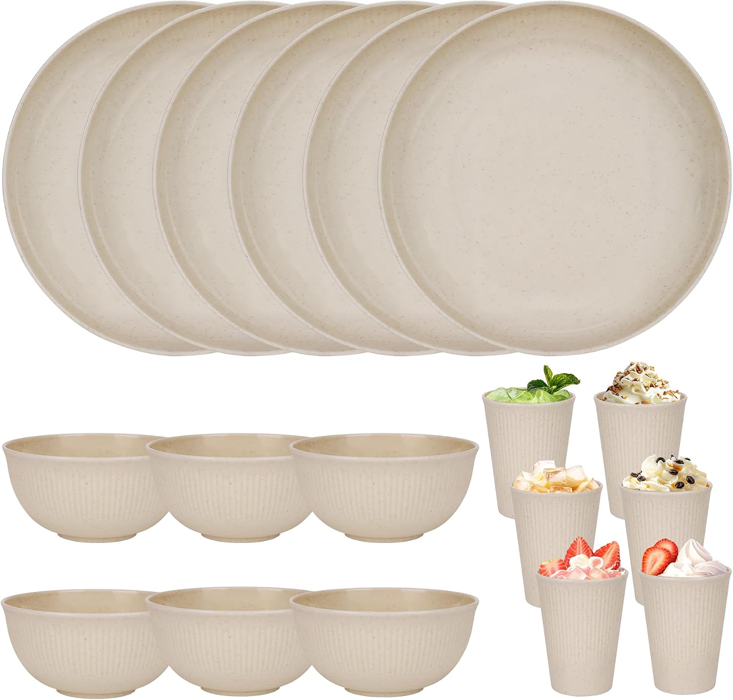 Pack of 18, Beige
