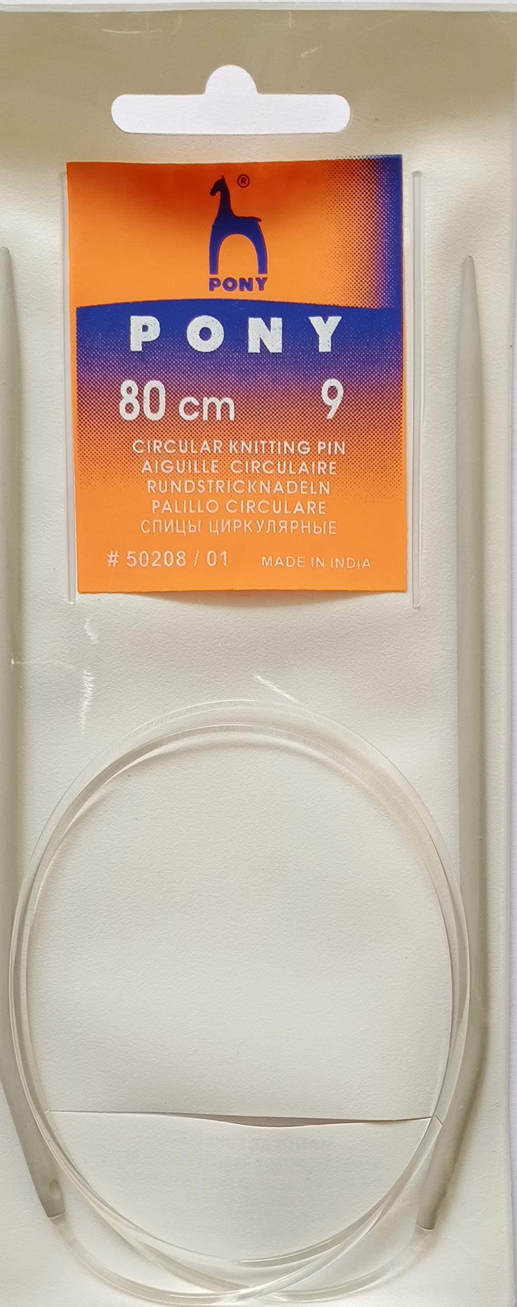 Artonezt Aluminum 80cm Circular Knitting Pins Needles, No 9