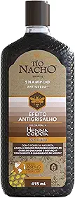 Tio Nacho Shampoo Antiqueda Hidratante Com Henna Egipcia E Geleia Real Para Cabelos Grisalhos, Fortalecimento E Nutrição Profunda Dos Fios 415 Ml 1-Pack