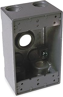 Hubbell-Raco 5331-0 Weatherproof Outlet Box, 1-Gang, 2