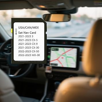 Latest Upgraded Version Navigation SD Card for Mazda CX-5/CX-9/CX-30 (2021-2023) & CX-50/MX-30 (2022-2023) with USA/CAN/MEX Maps Lifetime Updates Plug & Play Model TD2K66EZ1B