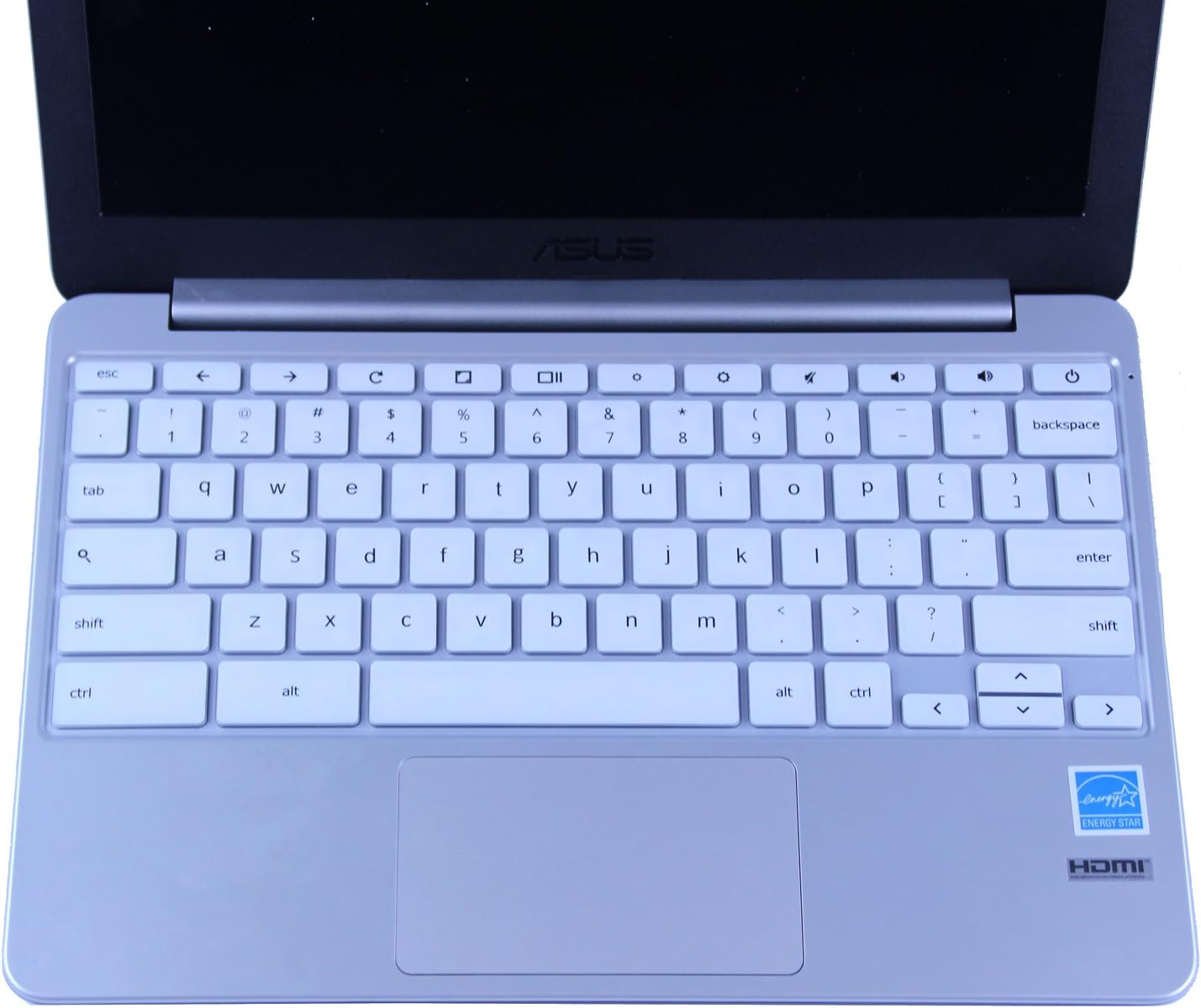 CaseBuy Keyboard Protector Cover Compatible ASUS ChromeBook C223NA C213SA C200 C200MA C201 C201PA C202SA 11.6-inch/ASUS ChromeBook 13 C300MA C300SA C301SA 13.3-inch ChromeBook Protective Skin, White