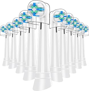 Oral B IO 2/3/4/5/6/7/8/9/10 시리즈와 호환되는 IO 교체 헤드 10개, 잇몸 케어 및 구강 B IO와 호환되는 딥 클린 브러시 헤드, 위생 캡 포함