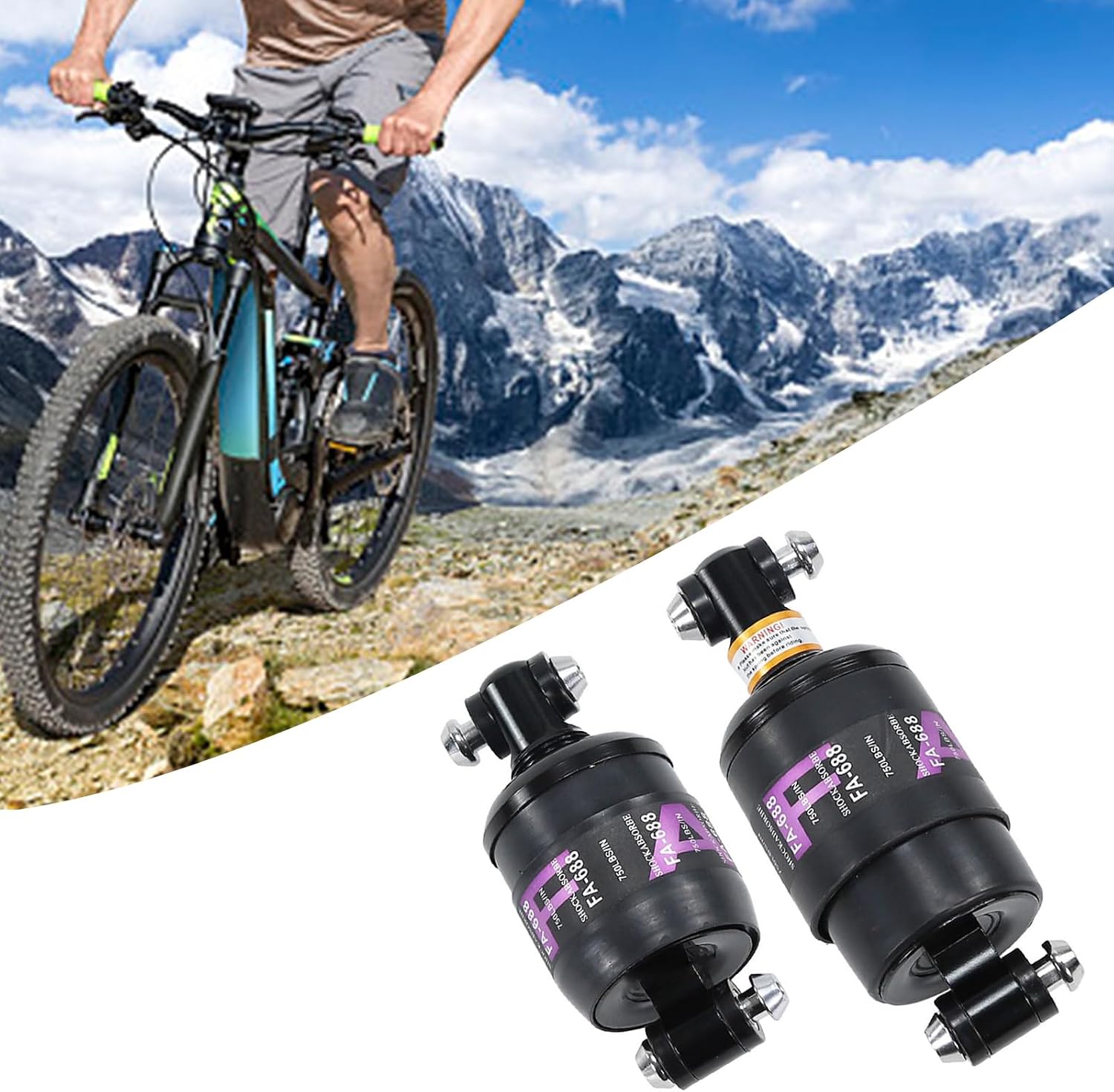 Mountain Bike Air Shock Absorbers 100mm 125mm Scooter Alloy Folding Bicycle Rear Shock Cycling Parts Bicycle Rear Absorbers