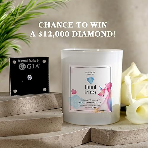 Miniatura 6 de Vela de princesa con diamante en el interior, velas Foreverwick, velas de soja perfumadas, regalos para mujeres, vela de aniversario, velas de