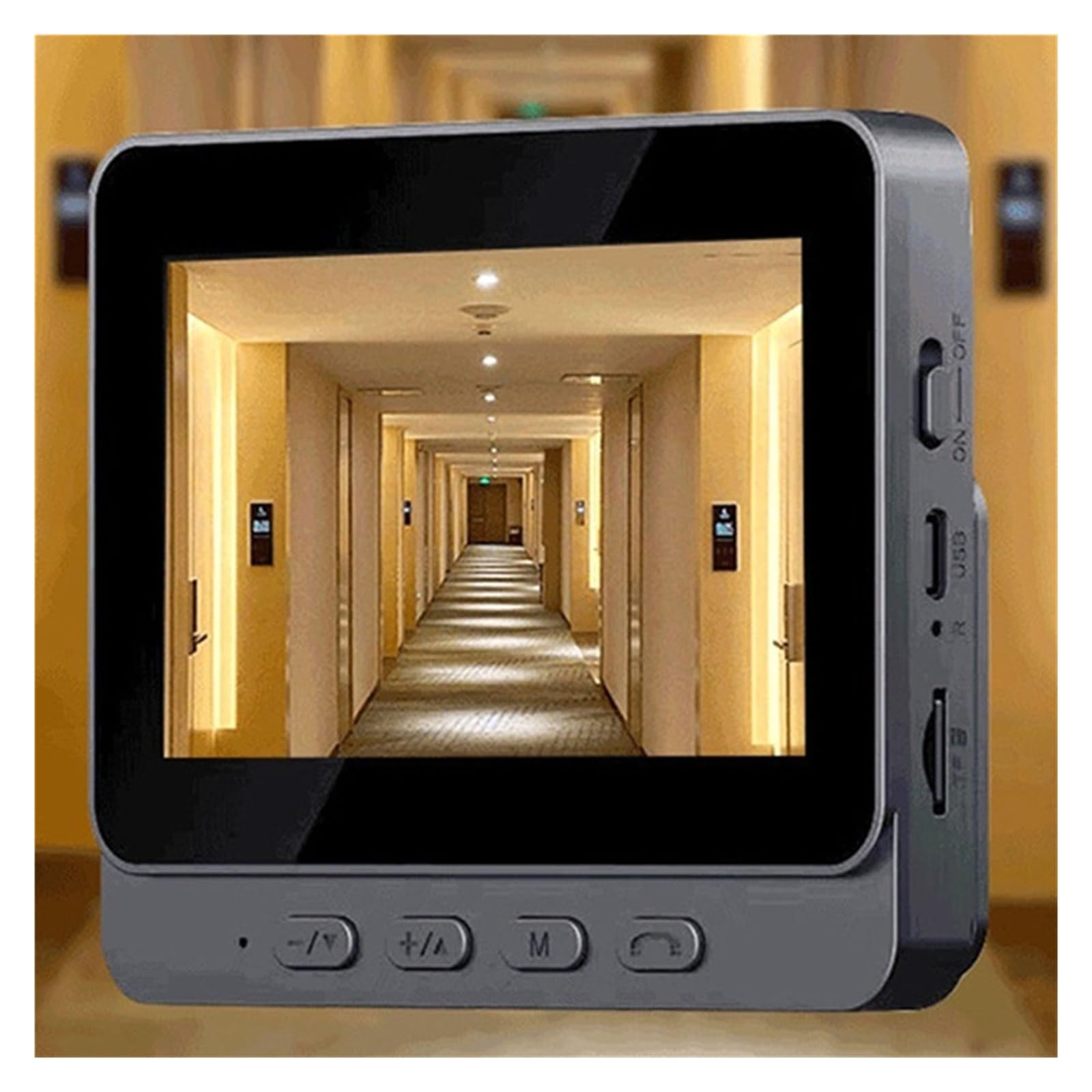 Sonnette Camera, Lot de 2 interphones vidéo sans Fil avec caméra et Sonnette, Vision Nocturne, écran de 4,3 Pouces