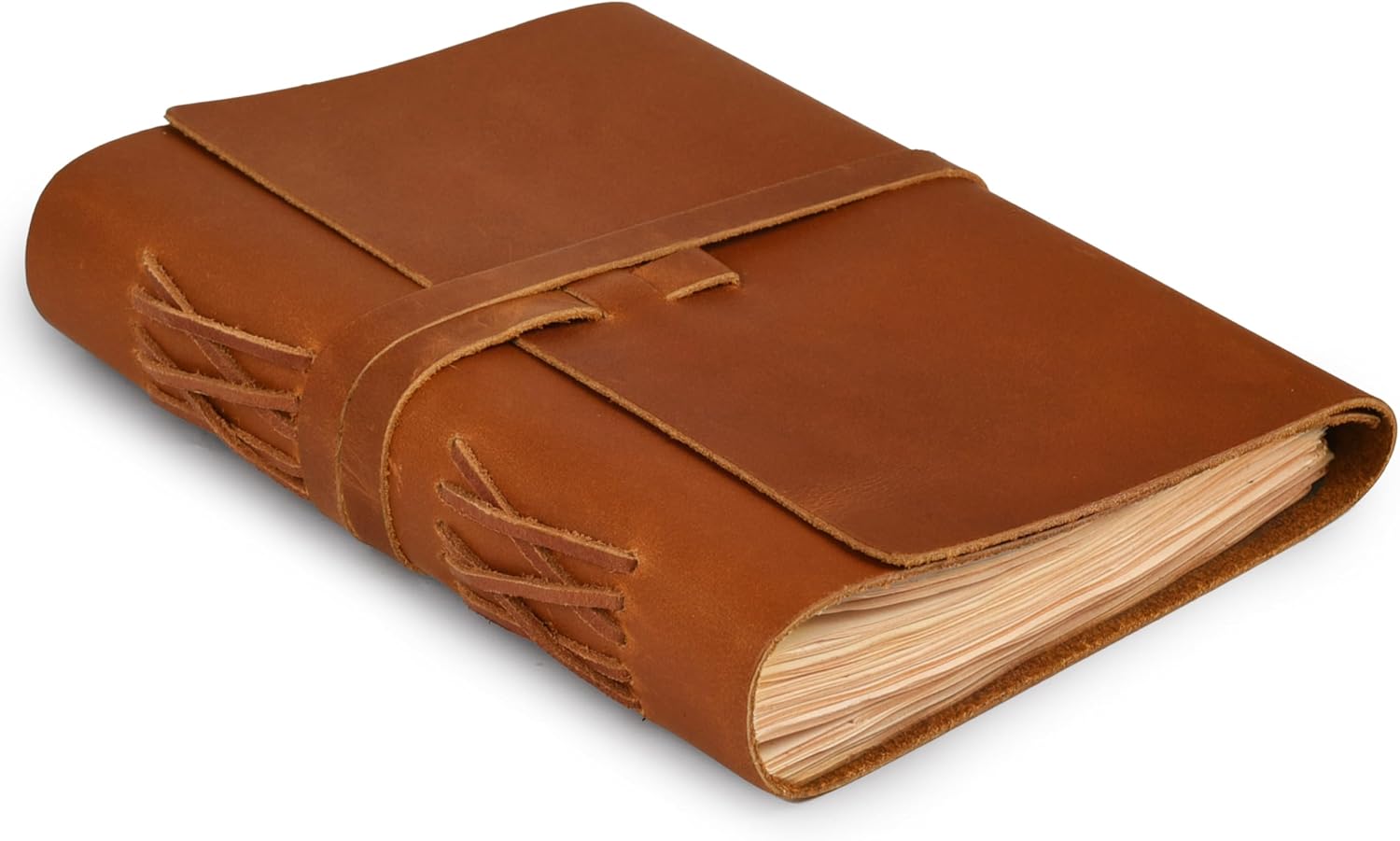 LEATHER VILLAGE Lined Paper Leather Bound Journal-260 Pages, Tan Brown, 11.5 X 8.50 Inches (A4) - Book of Shadows - Writing Notebook, Daily Notepad, Travel Diary For Women/Men