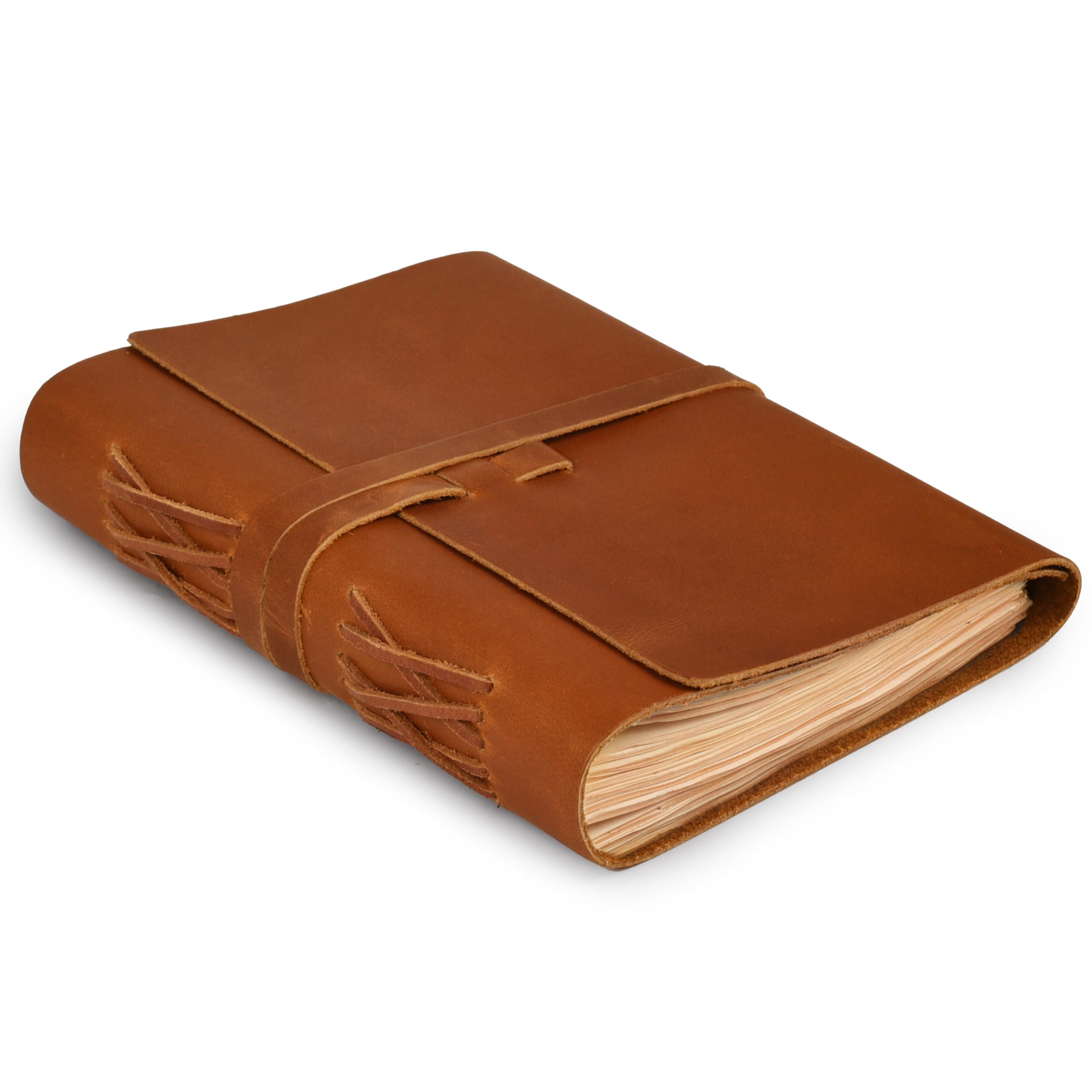 LEATHER VILLAGE Lined Paper Leather Bound Journal-260 Pages, Tan Brown, 11.5 X 8.50 Inches (A4) - Book of Shadows - Writing Notebook, Daily Notepad, Travel Diary For Women/Men