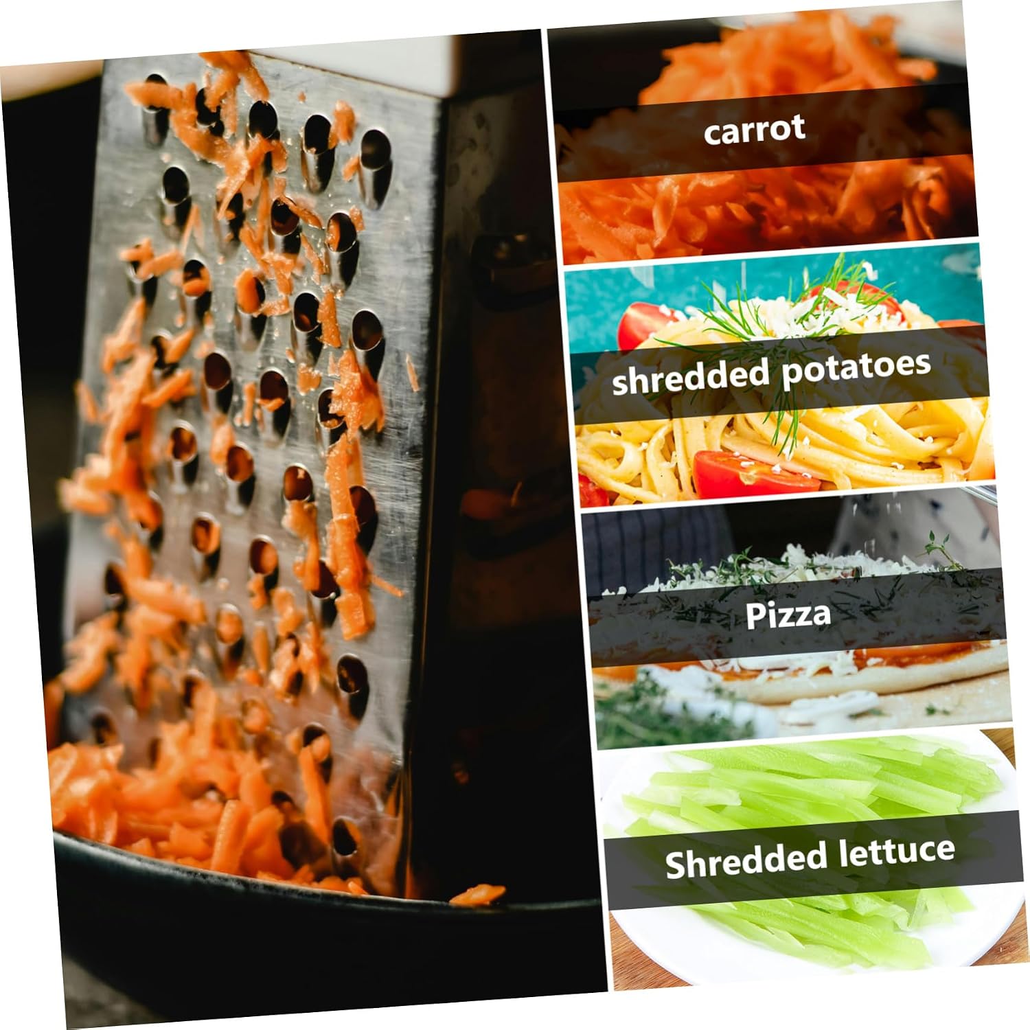 Stainless Steel Grater with Handle Triangular Multi-functional Grater for Cheese Vegetables and Spices Efficient Kitchen Tool for Easy Food Preparation