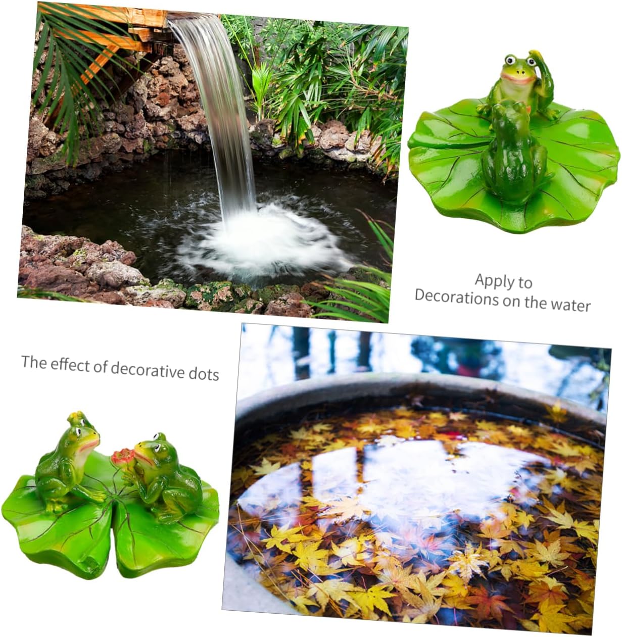 POPETPOP Floating Frog Figurine for Garden Pond Decoration Cute Resin Frog Ornament for Home Decor Outdoor Water Feature Accessory