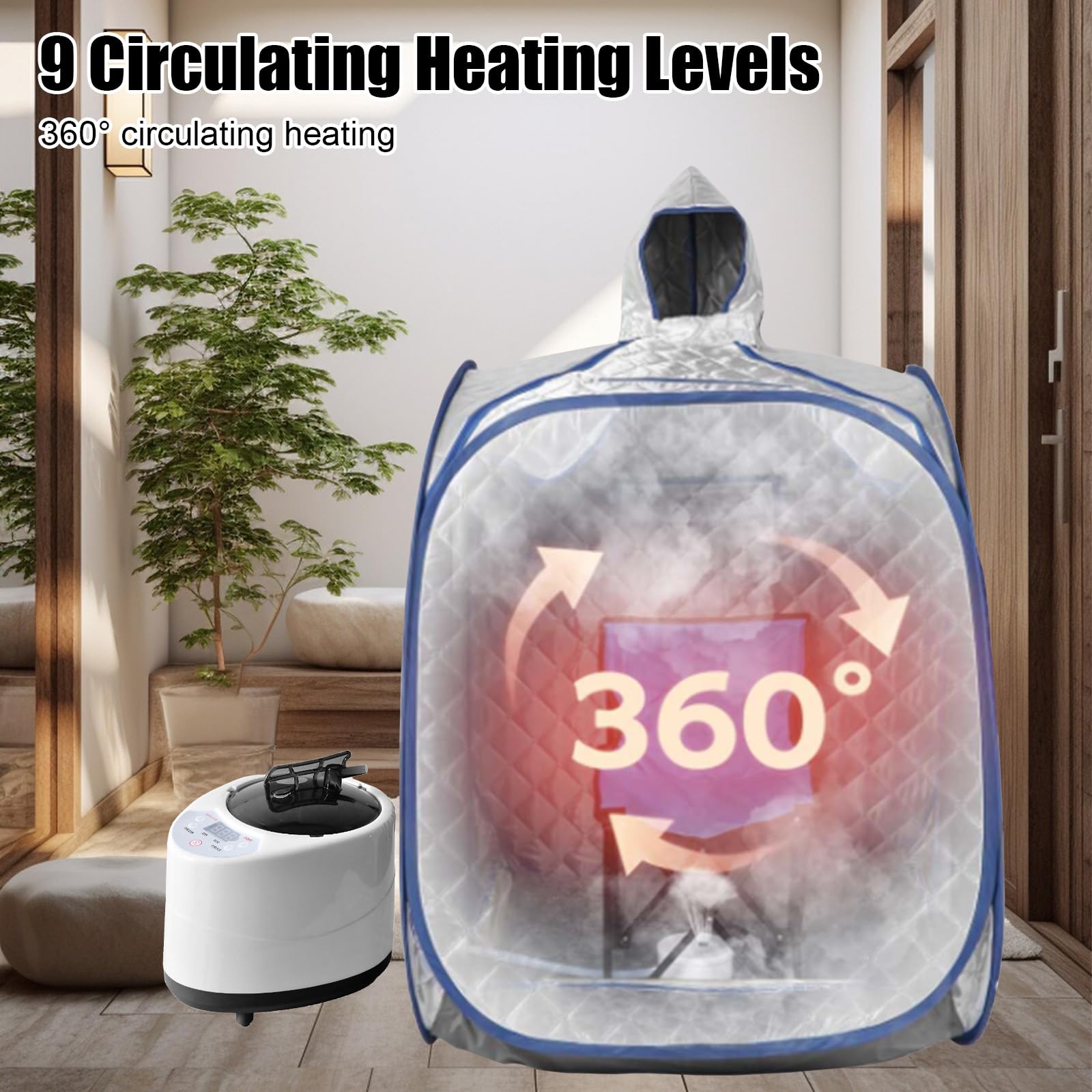 Générateur de Vapeur pour Sauna Portable 1000W avec Télécommande