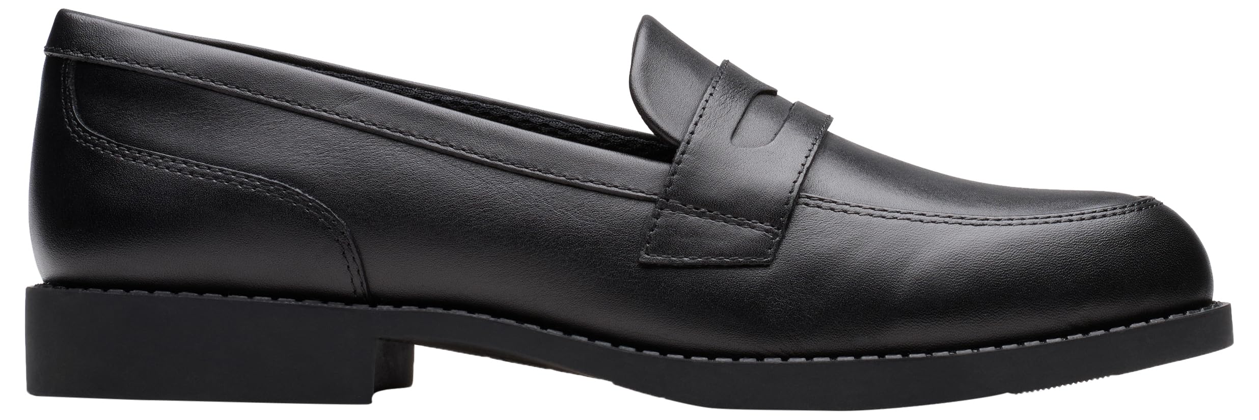 Clarks Tapa Edge Y. Childrens Black Leather, 4.5