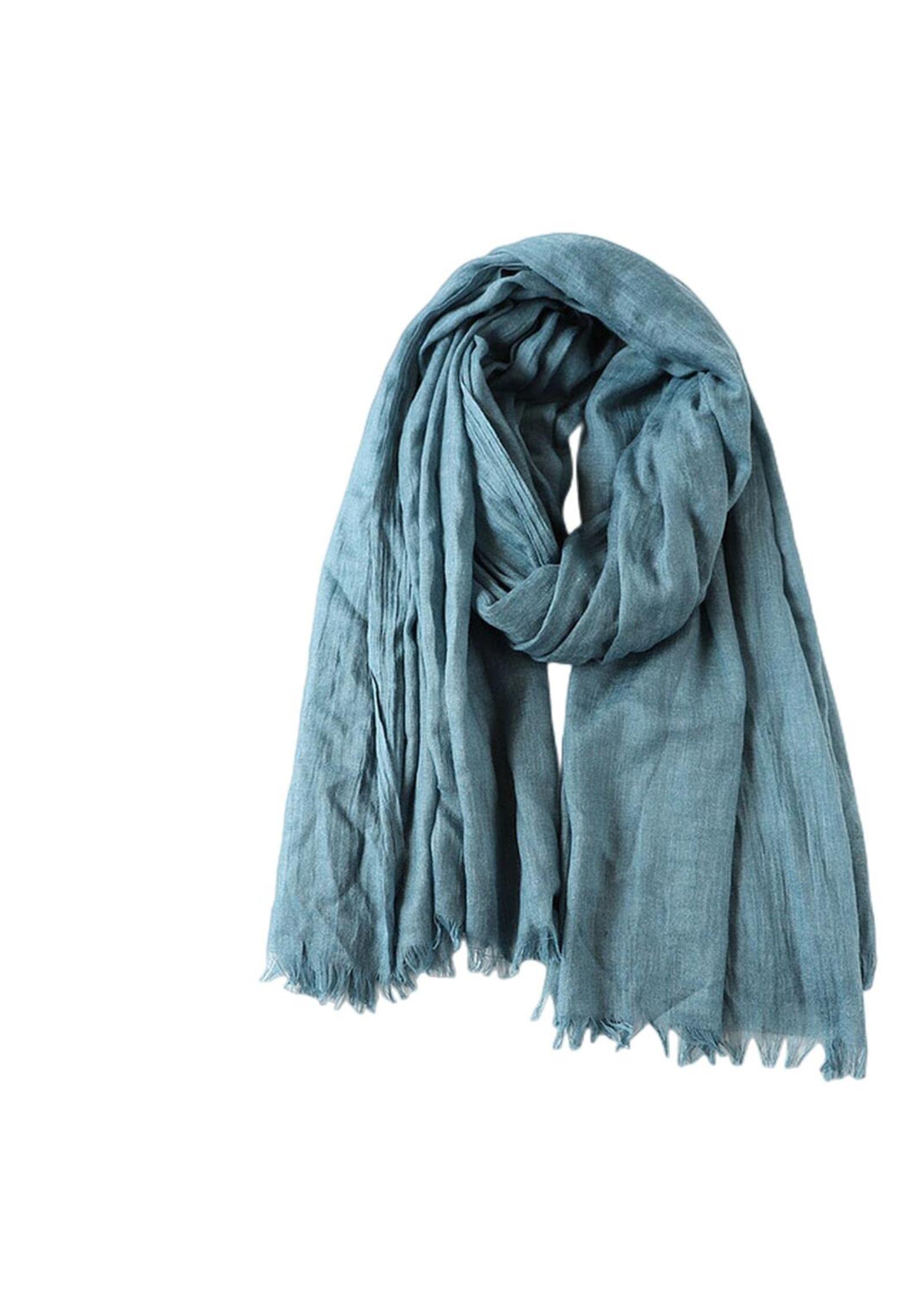 Sciarpa 105 * 190 Cm di qualità Un Pezzo Maxi Donne Musulmane Scialli Sciarpe Sfilacciati Sfilati Indossano Solidi Hijab Pashmina Oversize