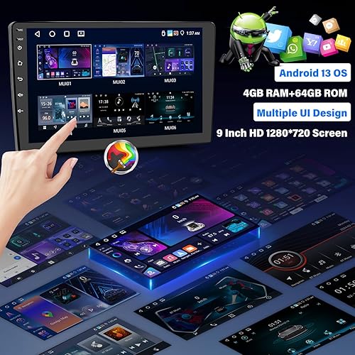 Miniatura 9 de UNITOPSCI 4G+64G para Subaru Impreza 2003-2006 Android 13 Radio estéreo inalámbrica CarPlay Android Auto navegación GPS 9 pulgadas pantalla táctil