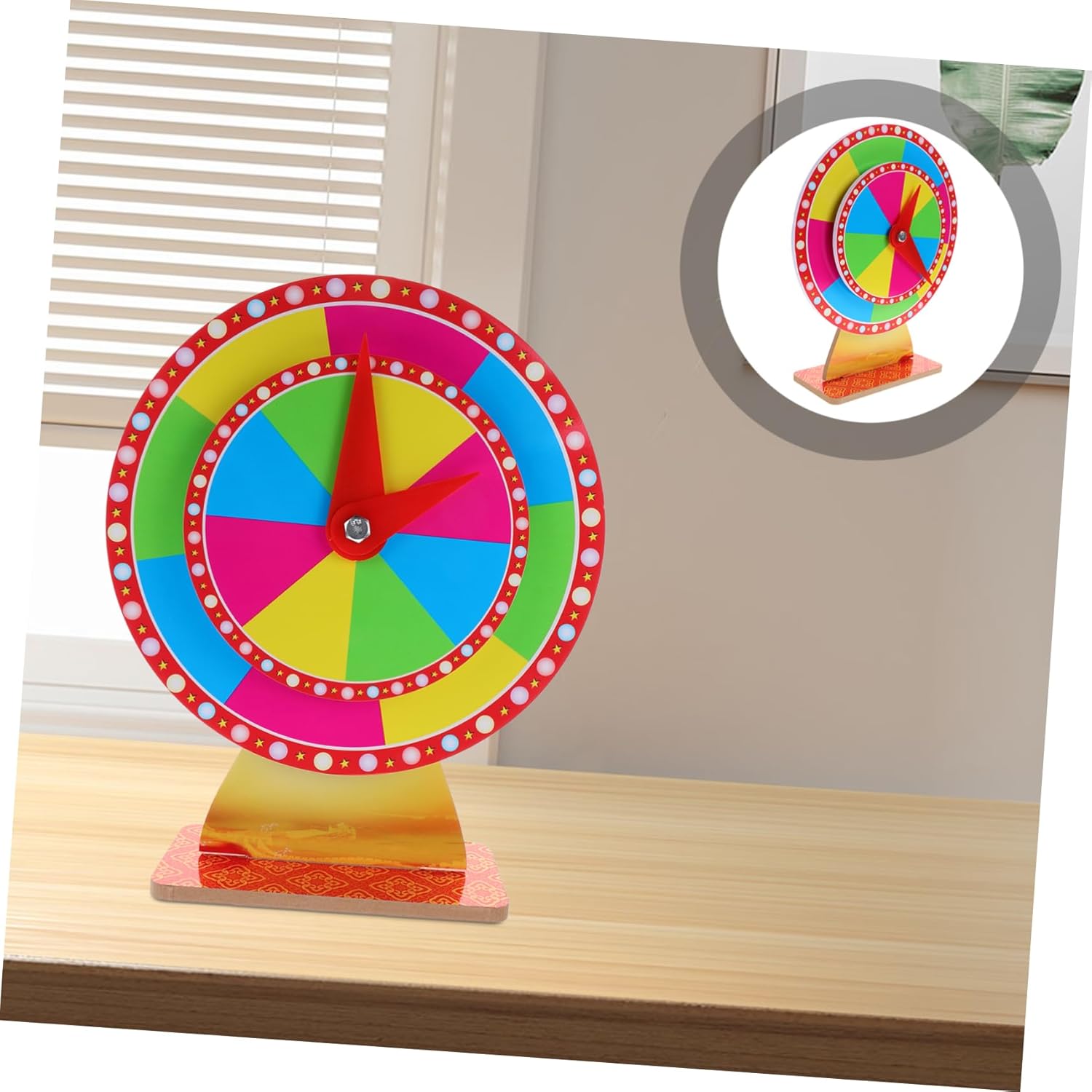 Totority Lucky Draw Wheel of Fortune Rotatable Prize Turntable DIY Game Wheel for Parties Raffle Game Turntable