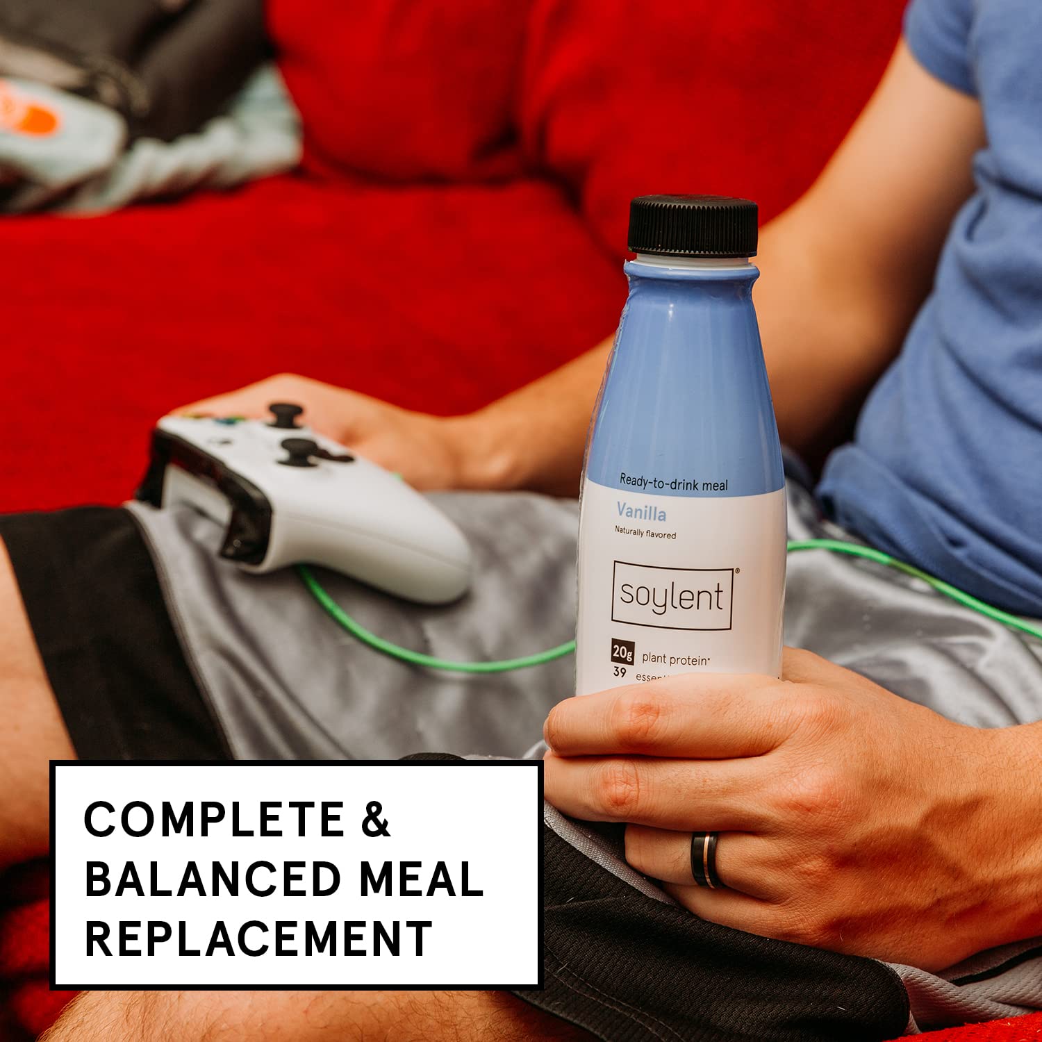 Soylent Plant Based Vanilla Meal Replacement Shake, Contains 20g Complete Vegan Protein, Ready-to-Drink, 14oz, 12 Pack