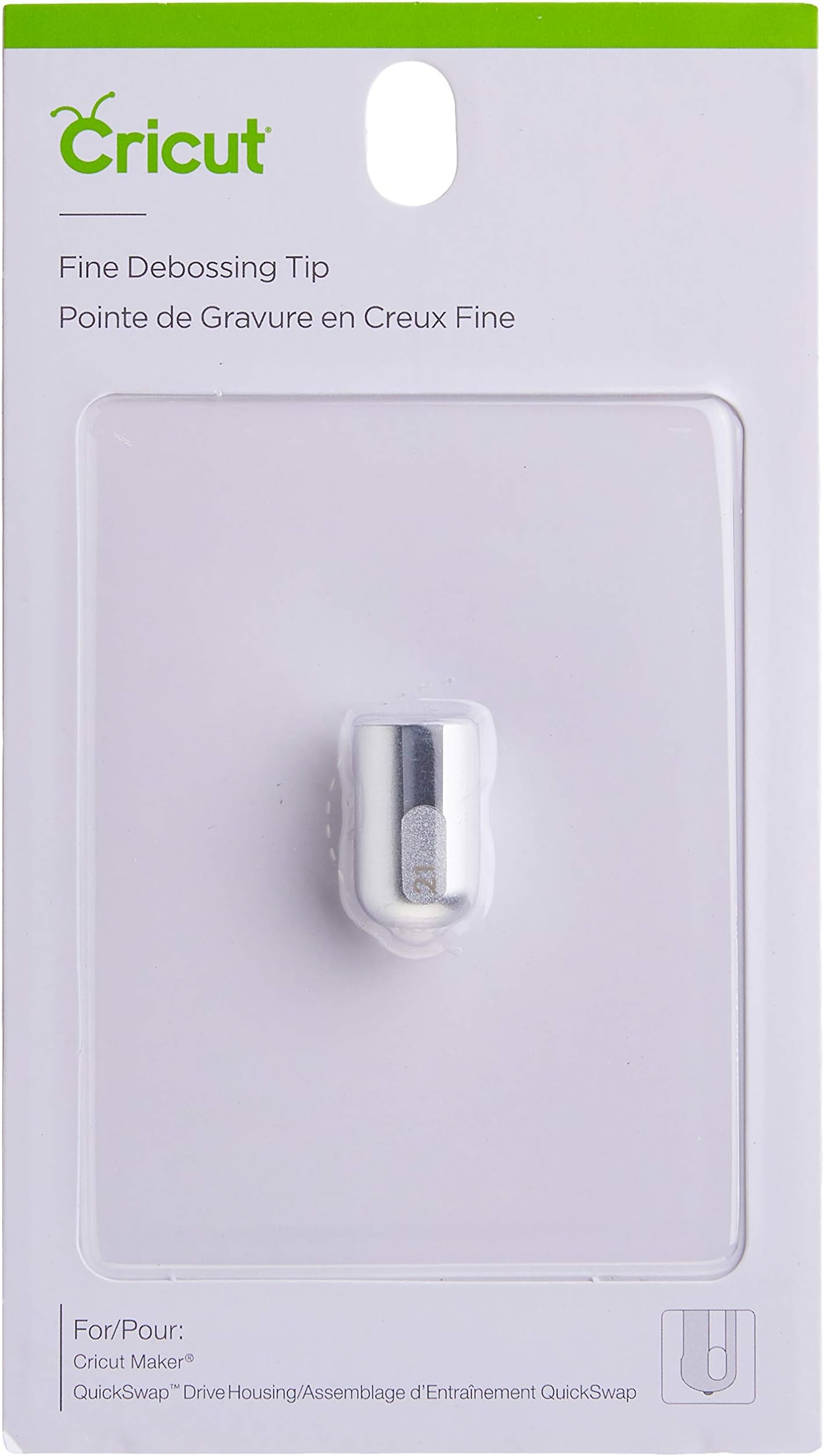 Cricut Tip, Fine QuickSwap Debossing, Silver