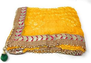 PK HUB Women's Art Silk Bandhani Work Chunni, Gotta Patti Work Dupatta Price In India