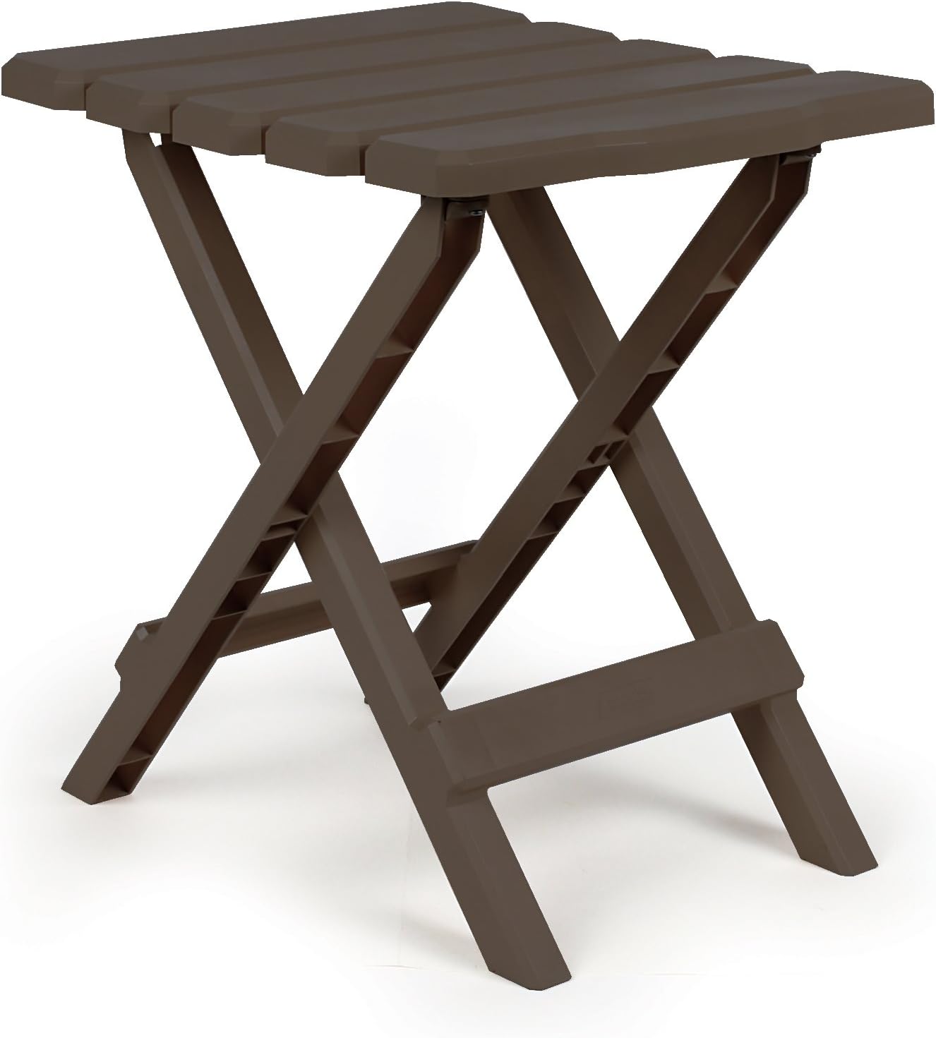 Camco Small Quick-Folding Adirondack Table, Plastic, Mocha