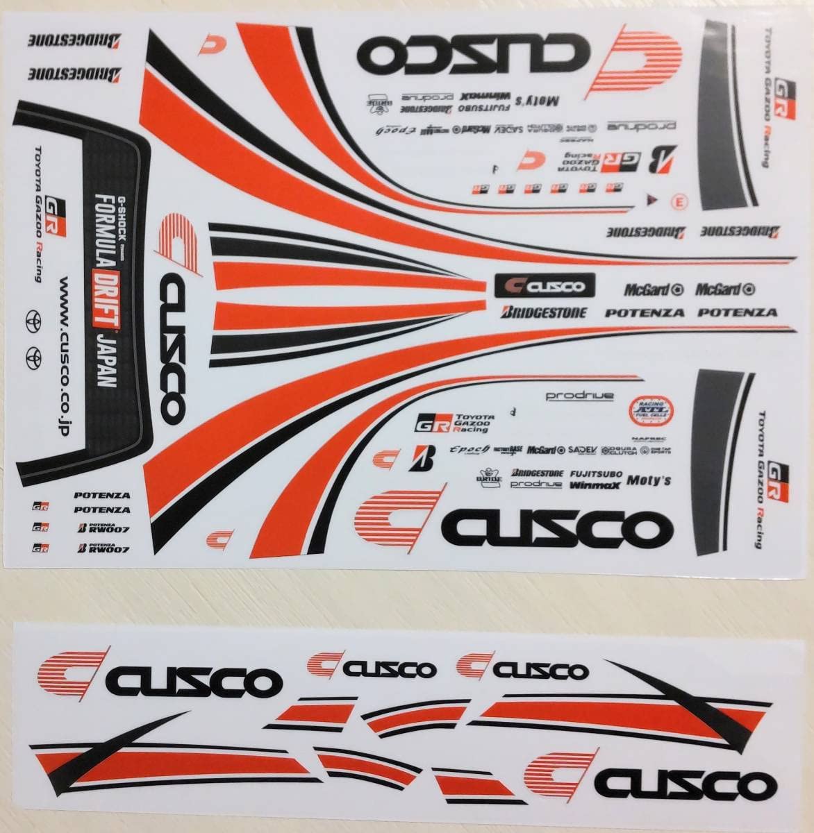 Amazon.co.jp: 1/10 GR86用 CUSCO ドリフト デカールセット : 車