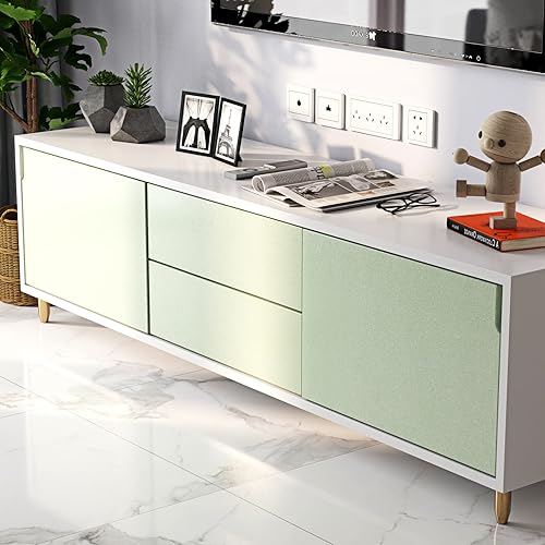 Miniatura 5 de Livelynine Papel tapiz verde claro de 15.8 x 591 pulgadas, para pegar y despegar para dormitorio, papel de contacto verde salvia extraíble para