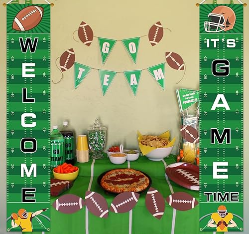 Miniatura 6 de Cartel de bienvenida para porche de fútbol, decoración de fiesta para el día del juego, deportes, puerta, casa, fiesta, suministros