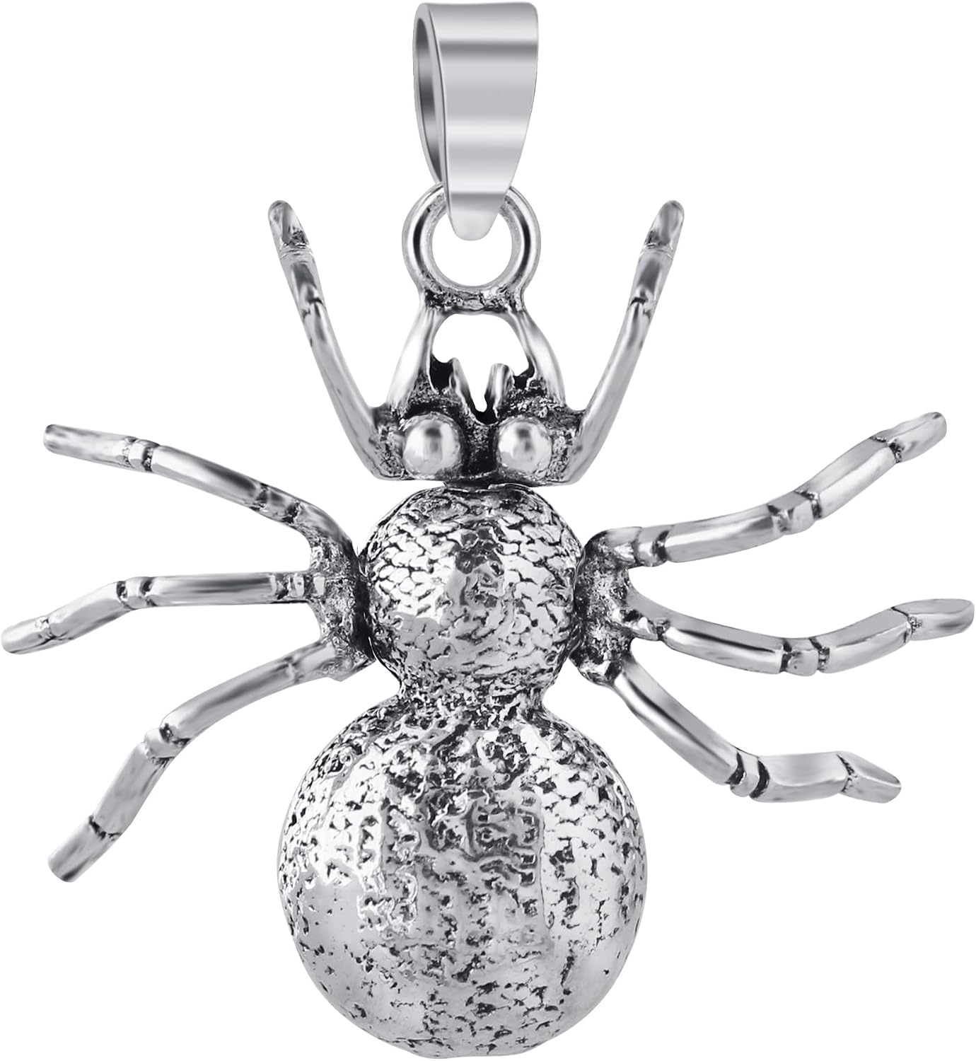 Gem Avenue 925 Sterling Silver Spider Charm Pendant for Women With Moving Parts