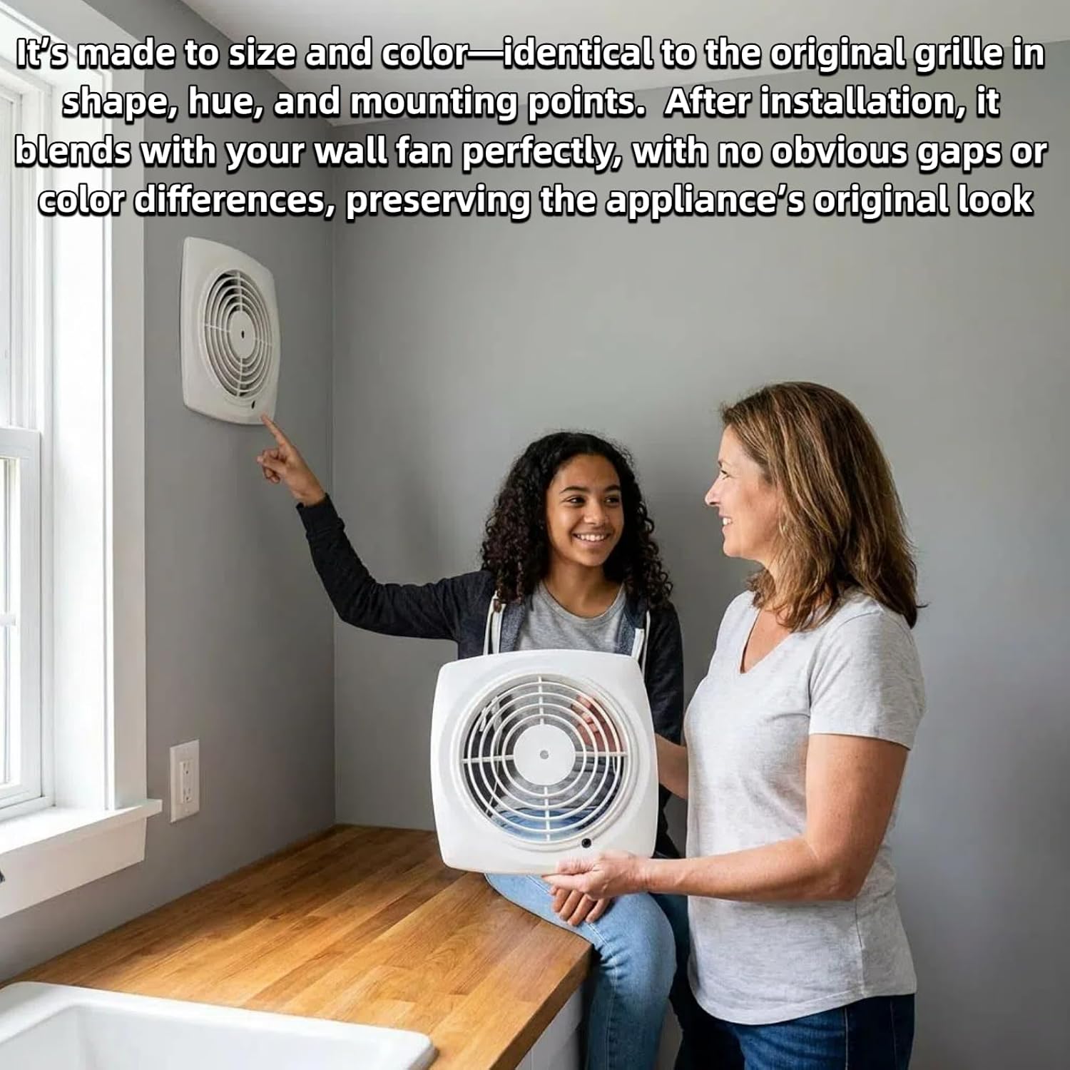 97011790 Bathroom Exhaust Fan Cover Grille Replacement, 11.5”x11.5” White ABS Vent Cover for Broan/Nutone 509S-A 509S-B Wall Fans, Yellowing Resistant, Easy Direct Replacement