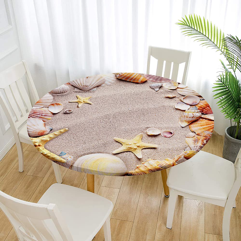 Odot Elastische Tischdecke Rund - Wasserdichte Gartentischdecke Für Outdoor-Partys, 90cm