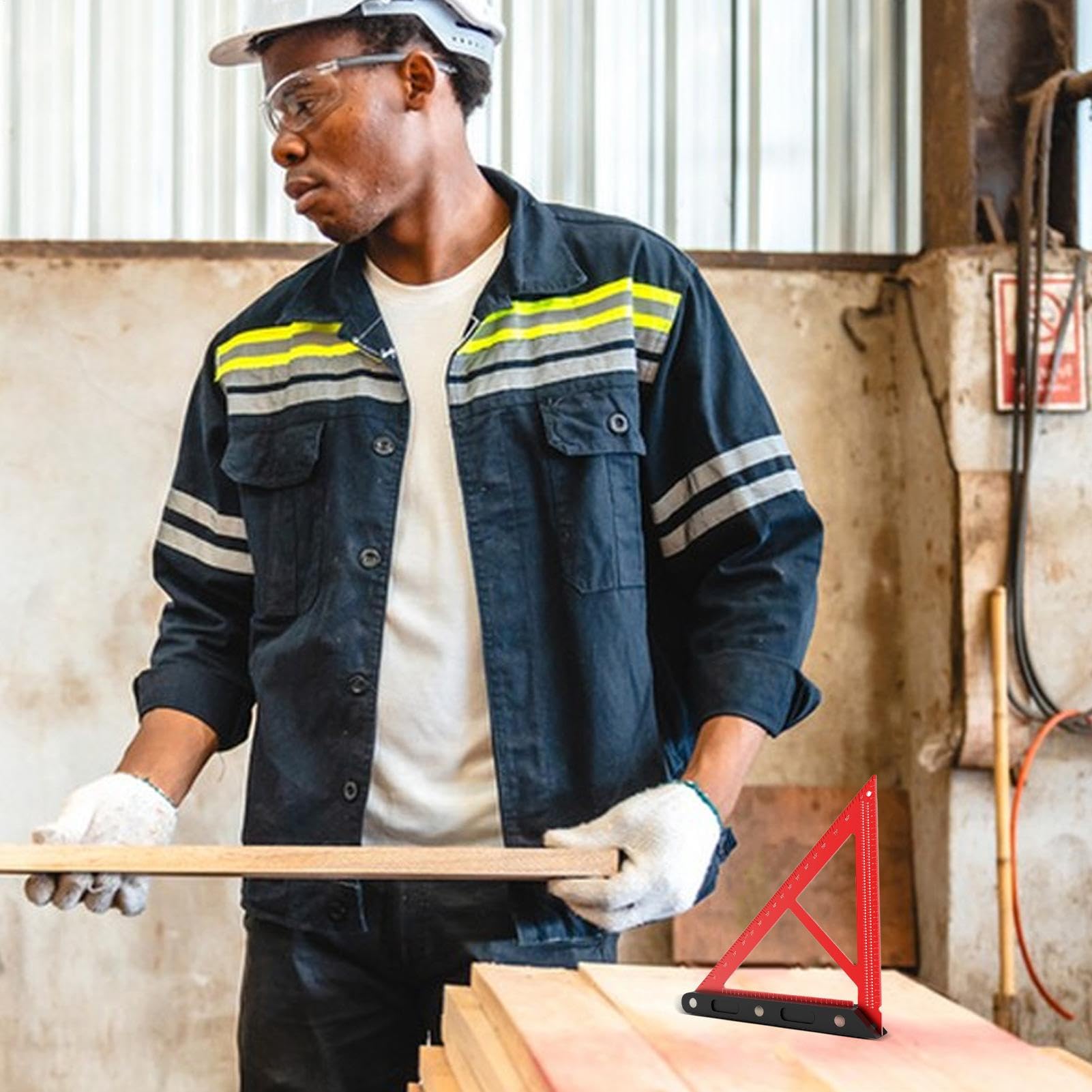 per Falegnameria | Strumento di Misura per Architettura e Disegno - Lega di Alluminio per Telaio con Marcatori di Precisione per Architettura e Lavorazione del Legno