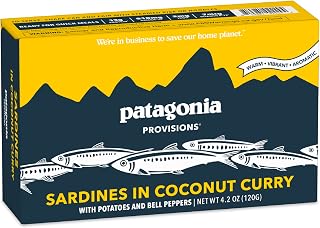 Patagonia Provisions - Wild Sardines in Coconut Curry | Responsibly sourced in Spain | 13g Protein & Gluten Free