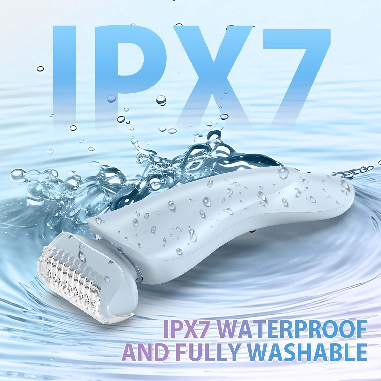 HOOICB Electric Shaver for Women, 2-in-1 Rechargeable Electric Razors for Women with Precision Trimmer Head, Painless Shaving, Wet Dry Use Bikini Trimmer - Image 8