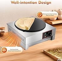 Vista 4 de Máquina para hacer crepas, sartén eléctrica antiadherente de 110 V, máquina comercial para hacer crepes, máquina para hacer panqueques, máquina
