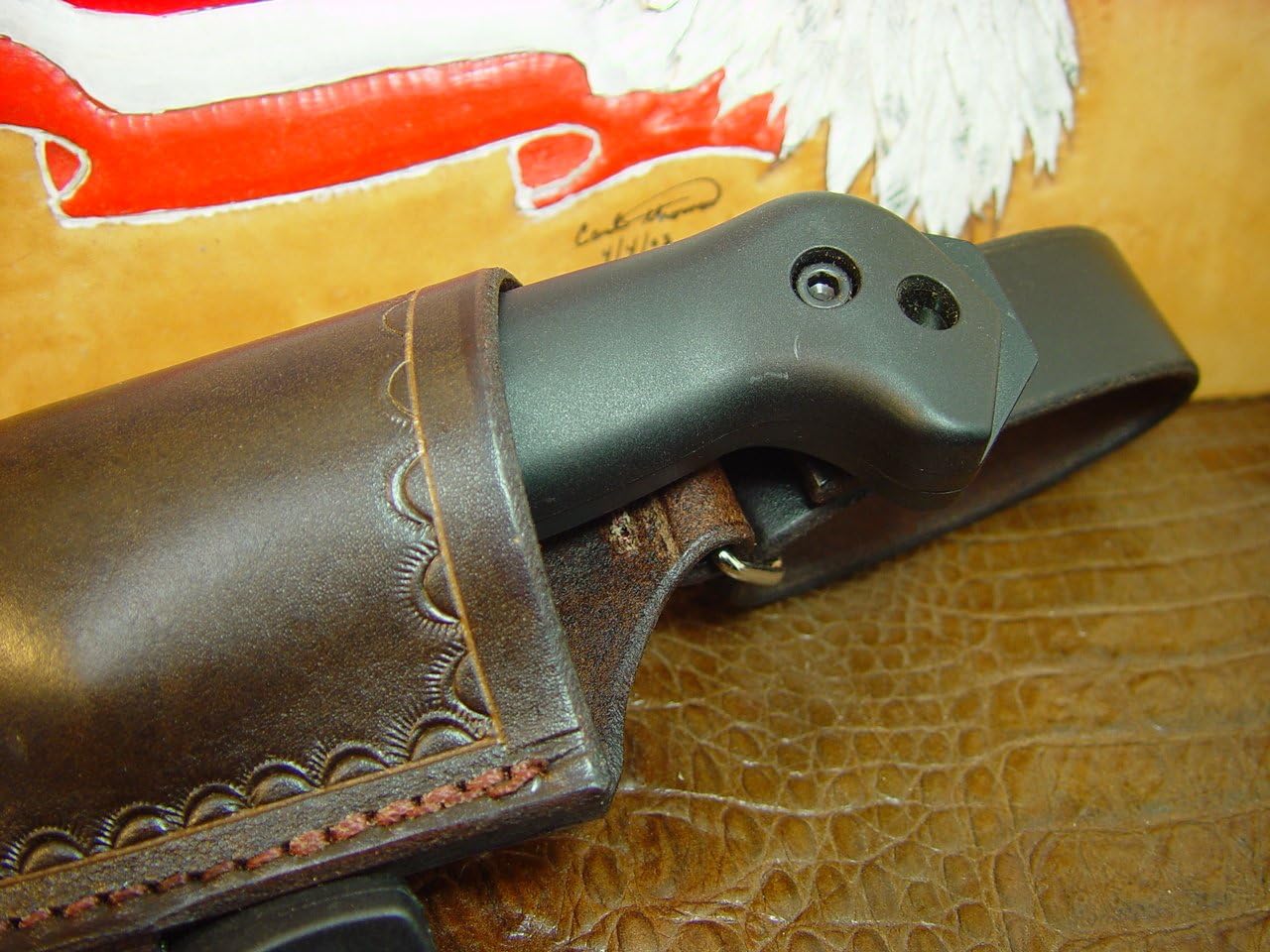 Leather Dangular Knife Sheath.