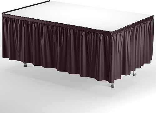 Falda de mesa de plástico marrón