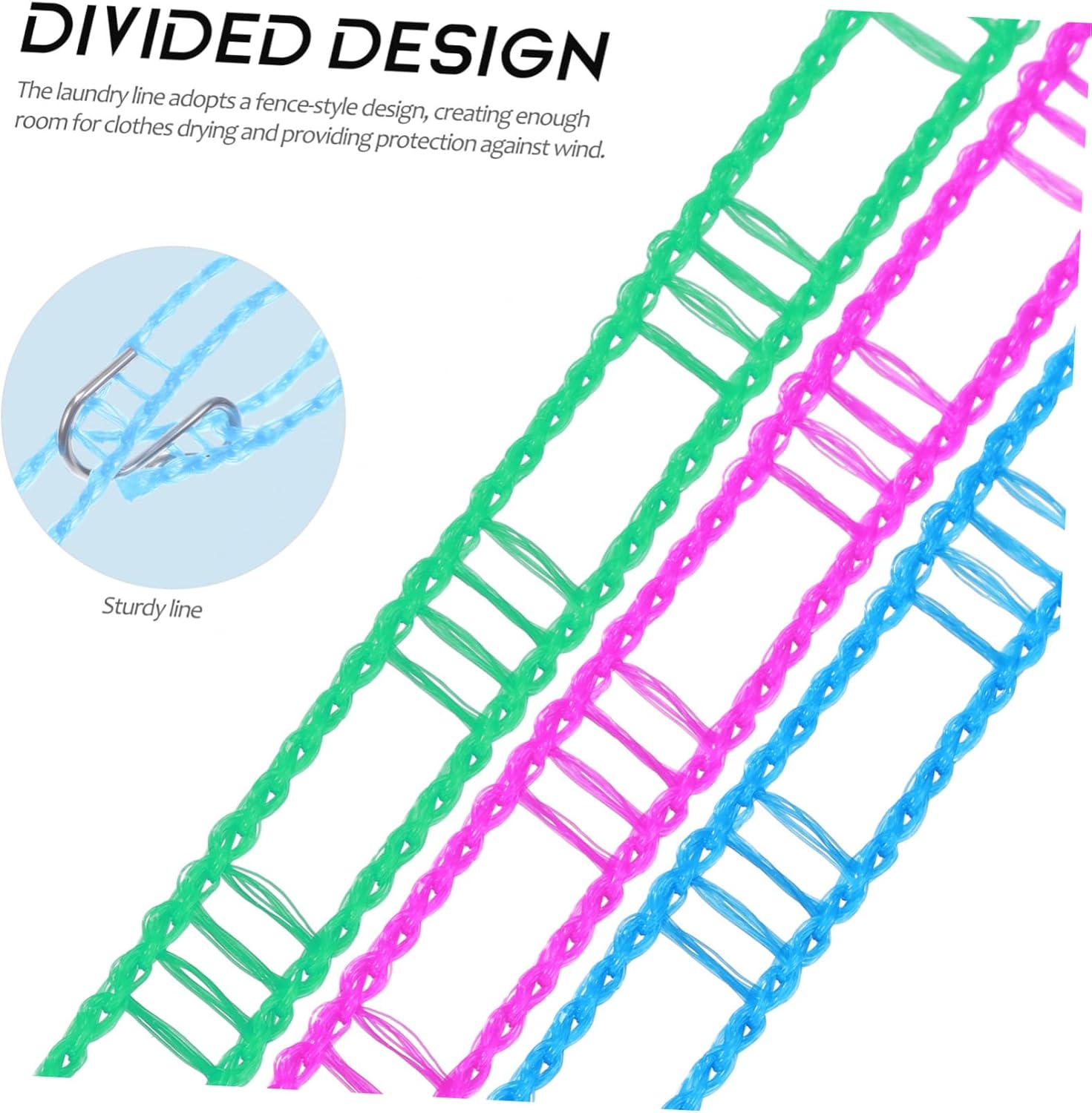 Ciieeo 15rolls Retractable Clothesline for Outdoor and Indoor Use Each and High-Strength Nylon Easy to Install for Camping and Travel Laundry