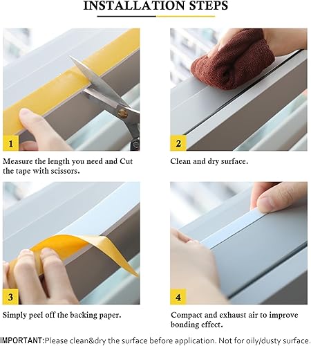 Miniatura 7 de 16Feet Weather Stripping Seal (12 Inch X 14 Inch) for Door Window, High Density Foam Tape, Soundproofing, Insulation Strip, Door Sealers for Door