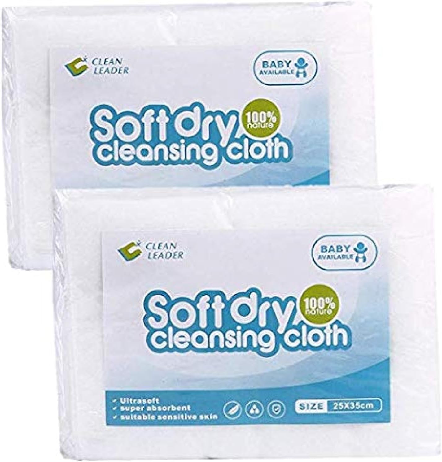 KMAKII Natural Cotton Baby Dry Wipes Extra Strong & Absorbent,Use Wet or Dry,Perfect for Diaper Changes, Runny Noses 10 x 13.8 Inches,100 Counts