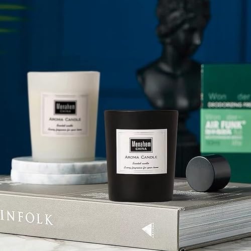 Miniatura 7 de Vela perfumada Merlot de cereza negra, juego de velas de regalo de aroma floral de 5.29 oz, cera de soja hecha a mano en tarro de vidrio 12 horas,