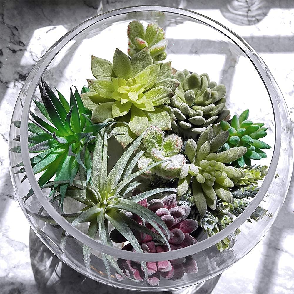 14 Pcs Assorted Artificial Succulents Plants Unpotted Green Hops String of Pearls Echeveria Air Plant Picks Fake Succulents Bulk for Succulent Garden Arrangement Centerpiece Indoor Outdoor Home Decor
