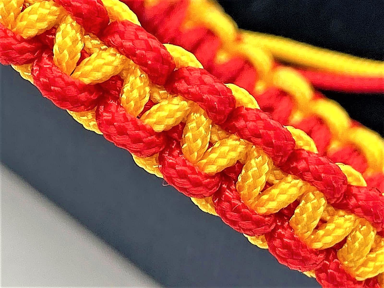 arana's Pulsera de hilo bandera de españa hombre y mujer | Hilo de nailon trenzado | Brazalete náutico con la bandera de España | Cordón macramé