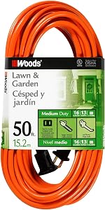 Woods 723 16/2 50-Foot Vinyl SJTW Extension Cord (Orange)