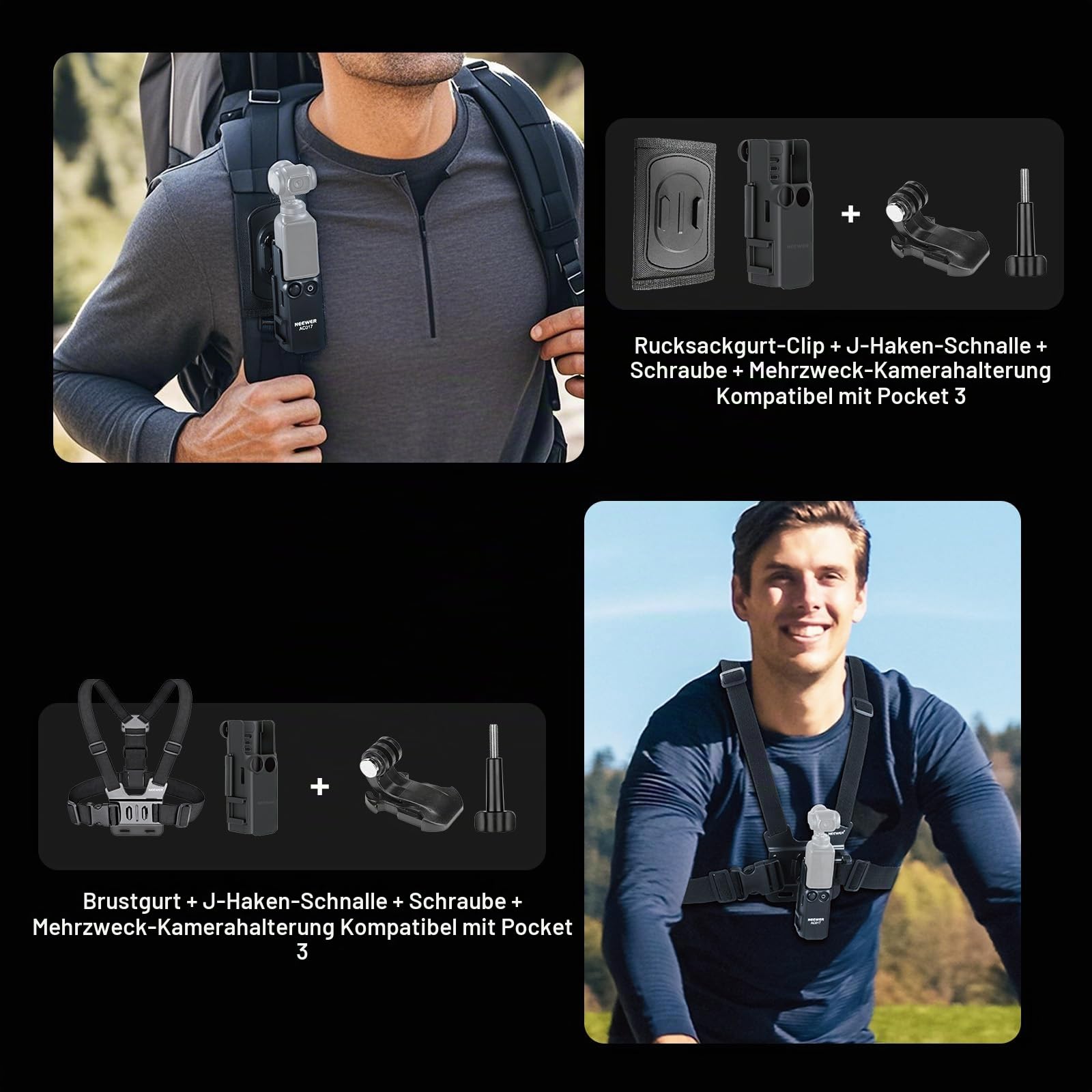 Neewer Basics 16 In 1 Zubehörset kompatibel mit DJI OSMO Pocket 3 – Bild 5