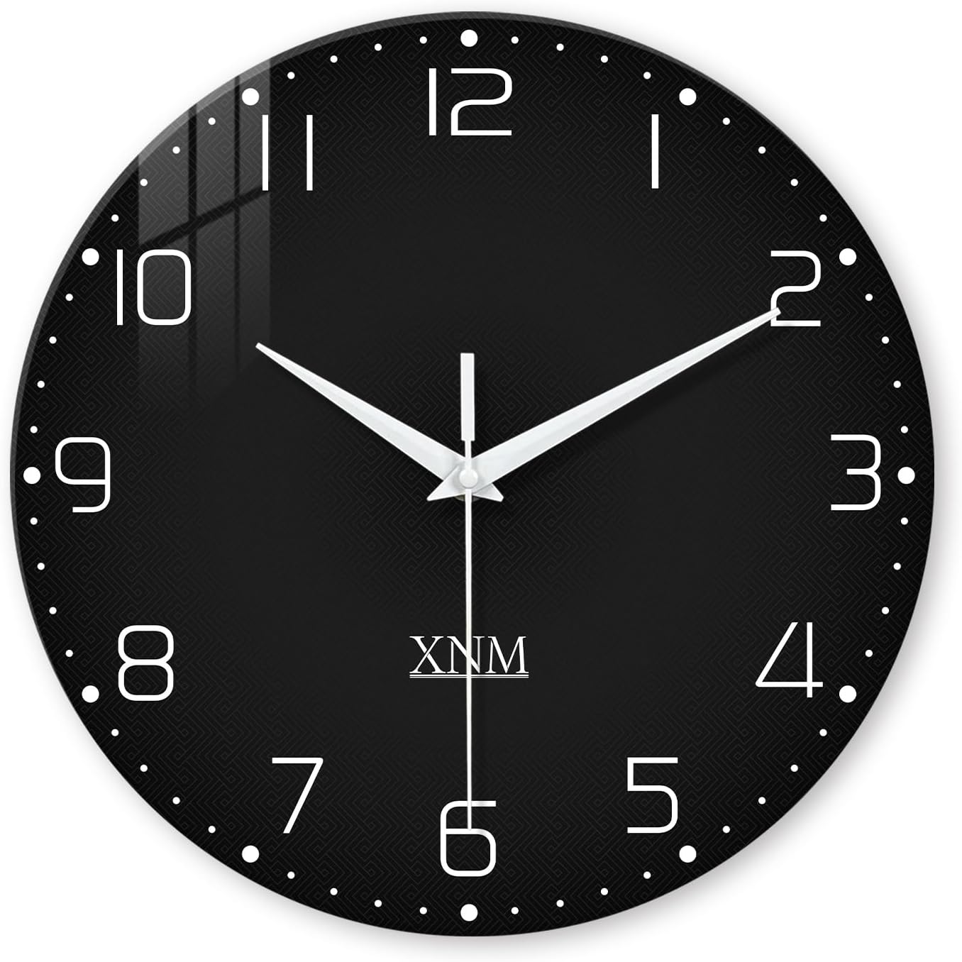 XNM Minimalist Wall Clocks Battery Operated 16 Inches Or Larger Black Wall Clock for Bedroom Round Wall Clock Silent