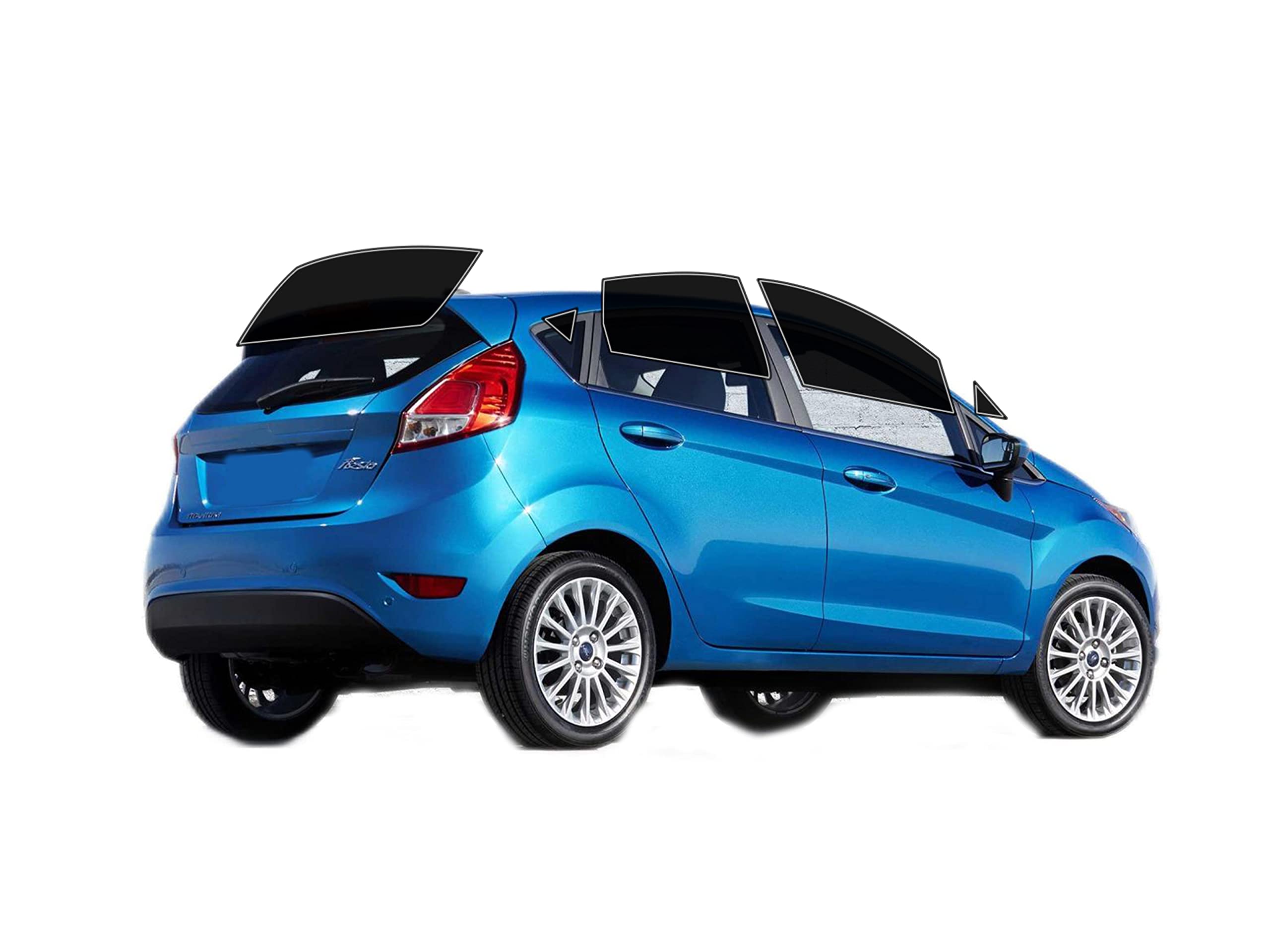 AUTOTEK Precut Windows Tint Film All Sides Cars Sun Blocking Protection Privacy Anti Shatter Glass 2 Ply Film Any Tint Shade kit for Ford Fiesta Hatch 2011-2019