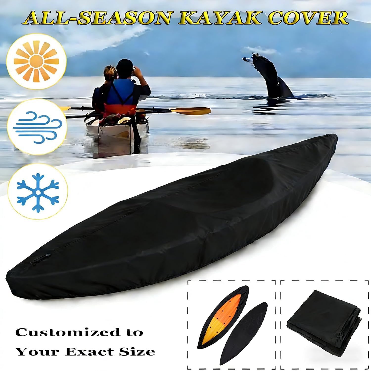 Copertura Kayak per Outdoor Storage for Lifetime Sport Fisher 100 Tandem