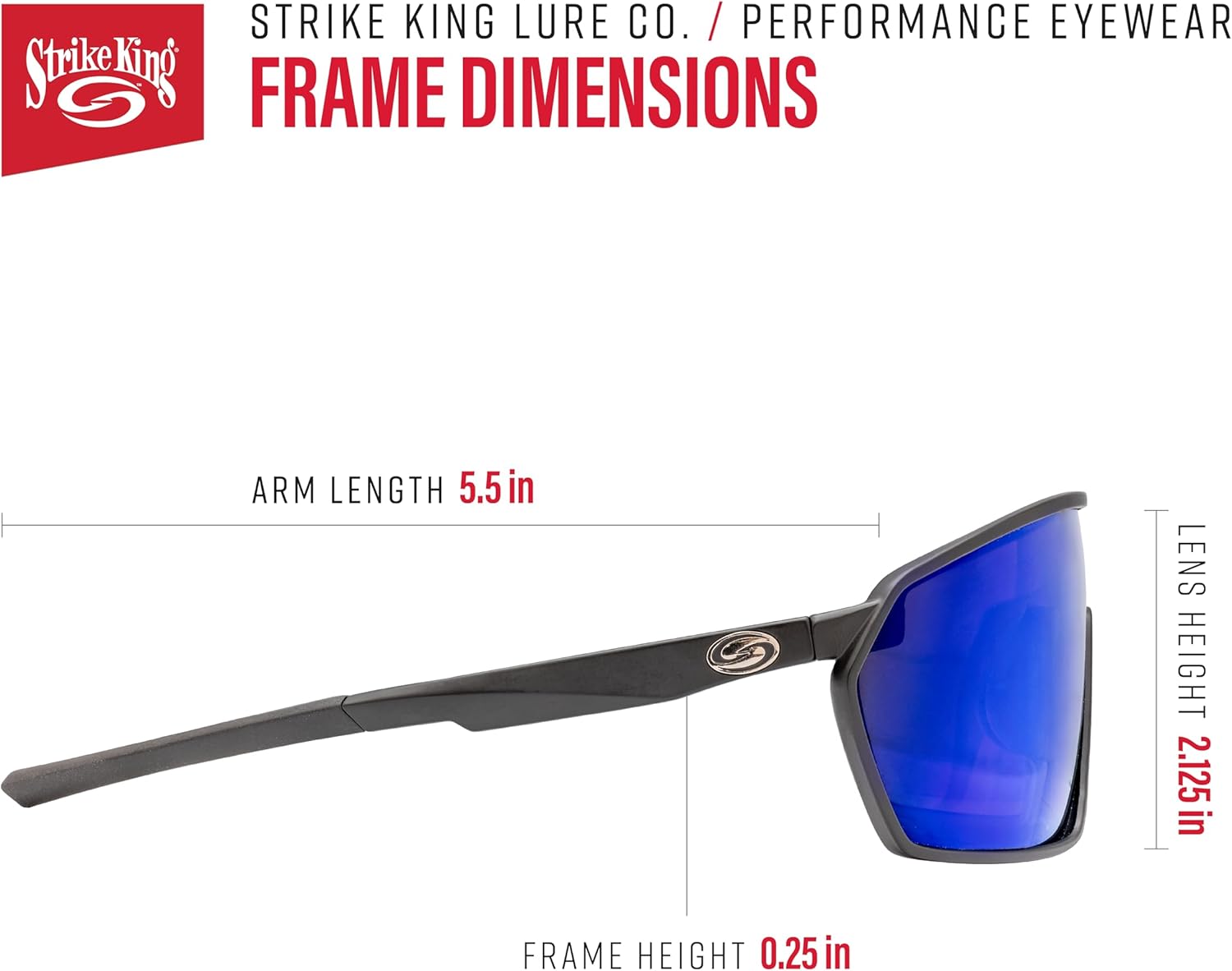 Strike King S11 Winyah Sunglasses, Hard Case, Micro-Fiber Cloth, Retainer