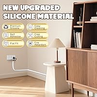 Vista 3 de Ocultador de Cables de Pared de 78 Pulgadas, Cubierta de Cables Autoadhesiva de Silicona, Cubiertas de Cables Flexibles para Cables, Cubierta